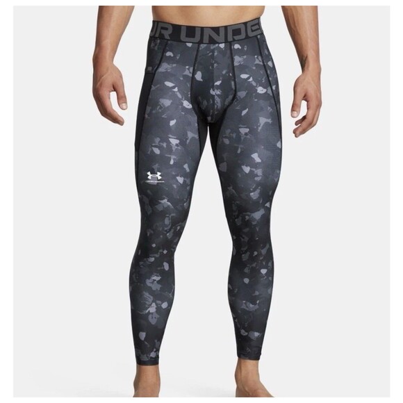 Under Armour Heatgear Printed Leggings Mens Size M Compression 1386938 NEW - Picture 1 of 3